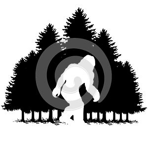 Bigfoot vector eps illustration by crafteroks