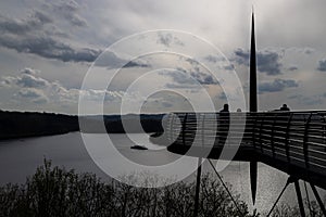 biggeblick viewing platform at the bigge lake in germany