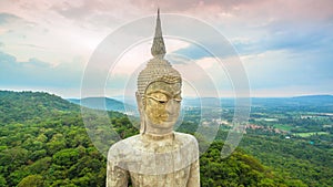 the biggest Buddha on the mountain in the east of Thailand