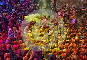 Biggest color blast of Nandgaon Holi.