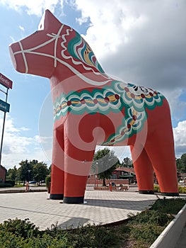 Biggest dalahäst in the world in Avesta Sweden