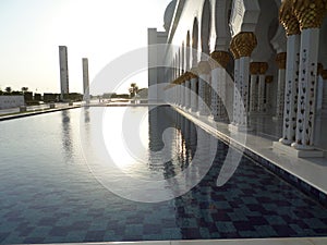 The biggest mosque of the world. Abu Dhabi. United Arab Emirates.