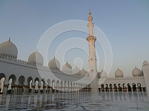 The biggest mosque of the world. Abu Dhabi. United Arab Emirates.