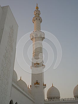 The biggest mosque of the world. Abu Dhabi. United Arab Emirates.