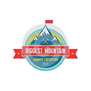 Biggest Mountain - Summer Expedition 2014 - Vector badge