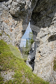 Největší skalní okno, Ohniště, Nízké Tatry, Slovensko