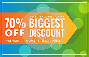 Biggest sale discount banner design template