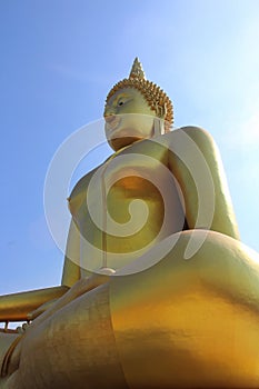 Biggest Sitting Buddha in Thailand in Ang Thong, Thailand