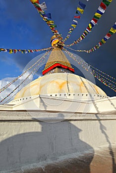 The biggest stupa in the World. Boudhanath, Nepal