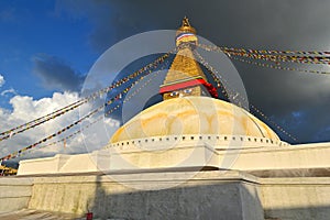 The biggest stupa in the World. Boudhanath, Nepal