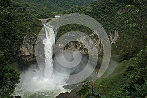 Biggest waterfall in ecuador. san-rafael photo