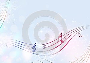 Bight Music Notes Background