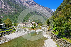 Bignasco in the Maggia Valley  Ticino in Switzerland photo