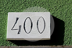 Bignumber 400 with green background