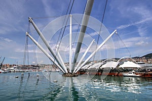 The Bigo in Port of Genoa, Italy