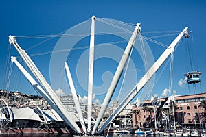 The Bigo in the port of Genoa, Italy