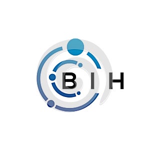 BIH letter logo design on white background. BIH creative initials letter logo concept. BIH letter design