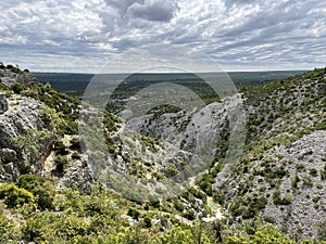 Bijela voda stream canyon or Bijela river karst canyon, Karin Gornji - Croatia