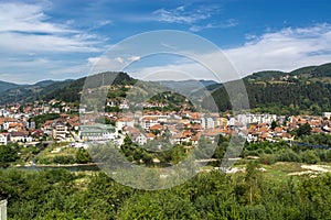 Bijelo Polje, panorama of city, Montenegro