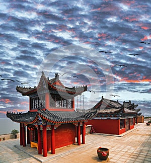 Bijia mountain jinzhou Chinese temple architecture