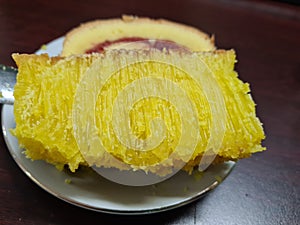Bika Ambon cake with a soft and delicious hollow texture