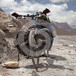 Bike in Ak-Baytal pass, Long distance cycling