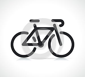 Bike or bicycle black icon