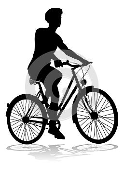 Bike and Bicyclist Silhouette photo