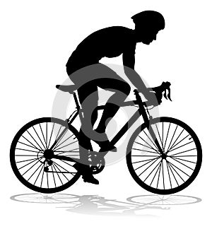 Bike and Bicyclist Silhouette photo