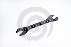 Bike bicyles repair hand tool wrench metal equipment isolated on white background