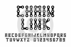 Bike chain font