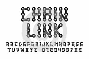 Bike chain font