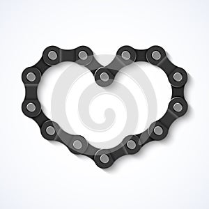 Bike chain heart