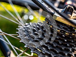 Bike chaining gear shift system used crankset