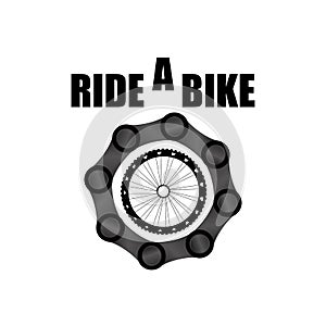 Bike chains set. modern icon bike chains. Ride a bike. Chain isolated on white. Bike wheel