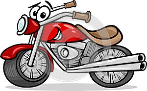 Bike or chopper cartoon illustration