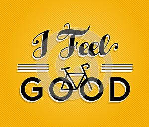 Bike concept bicycle retro poster feel good