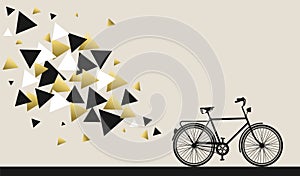 Bike concept with hipster gold geometry design