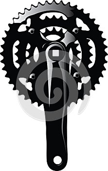 bike crank silhouette
