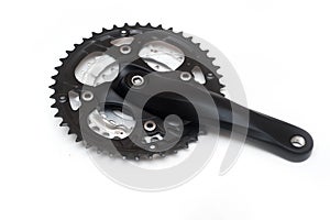 Bike crankset and chainring isolated