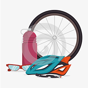 Bike and cyclism graphic design