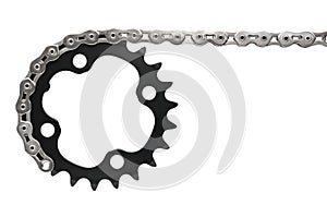 Bike drivetrain with chain