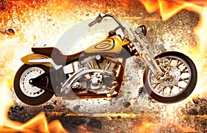 Bike on fire