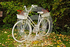 Bike with flowerpots