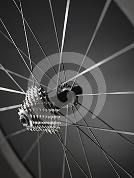 Bike gears cogs wheel - Stock Image