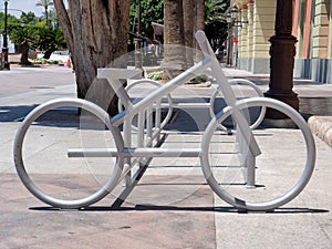 Bike holder on trhe street