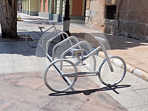 Bike holder on trhe street
