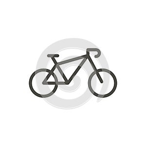 Bike icon vector. Line bicycle symbol.