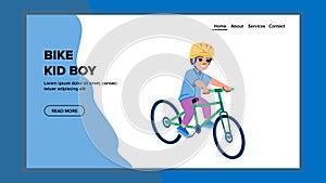 bike kid boy vector