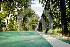 Bike lane along the waterfront in the park.